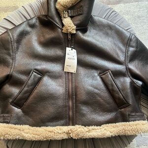 Zara Dark Brown Leather Jacket
